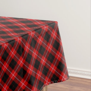 Cunningham Tartan Red Black Plaid Tablecloth