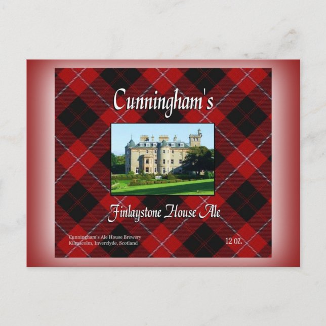 Cunningham's Finlaystone House Ale Postcard (Front)