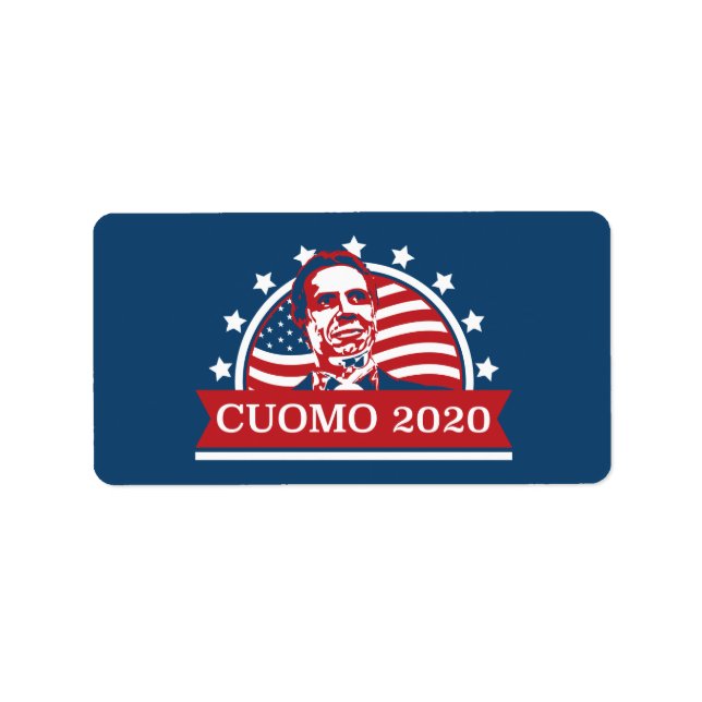 Cuomo 2020 | Vote for President Label (Front)