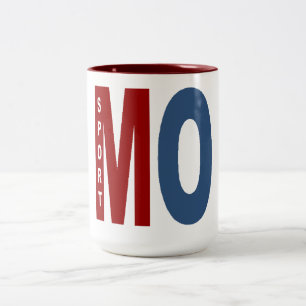 Cup 444ml White/Burgundy MISSOURI SPORT