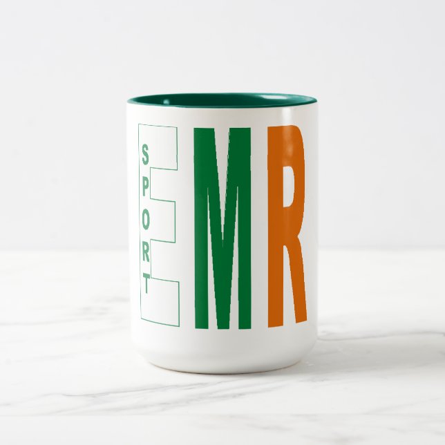 cup 444ml white/ green EMILIE ROMAGNA ITALY (Center)