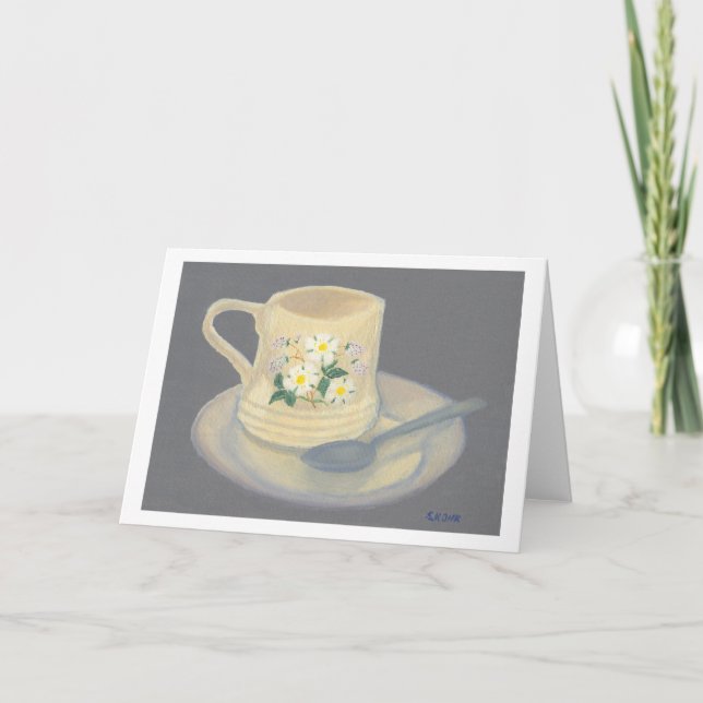 Cup and Saucer - Greeting Card (Front)