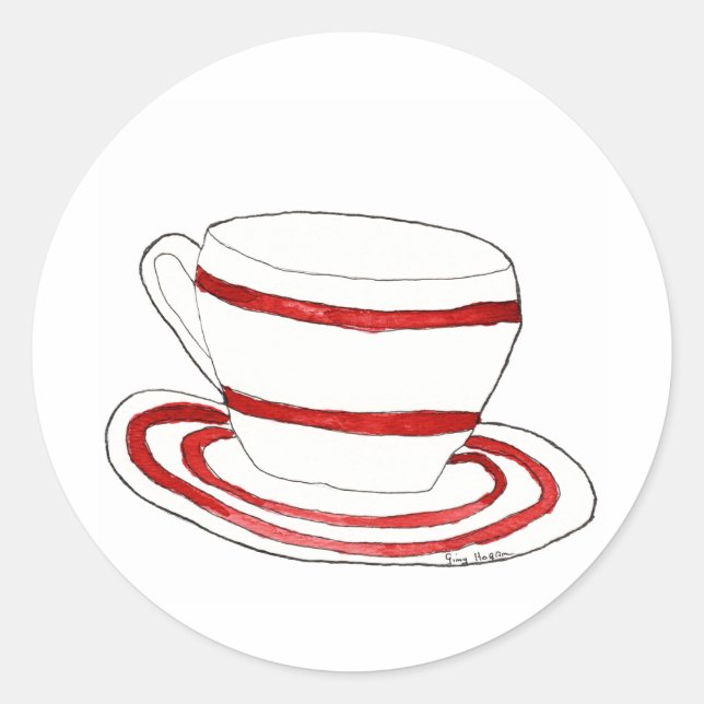 Cup and Saucer Sticker (Front)