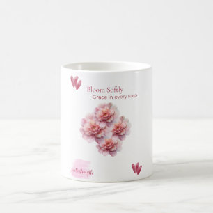 Cup/ Bloom Softly with Pink Peonies Coffee Mug
