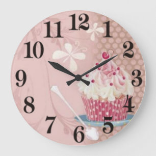 Cup cake large clock