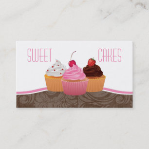 Cup Cakes Bakery Sweet Treats Business Card