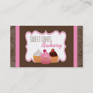 Cup Cakes Bakery Sweet Treats Business Card