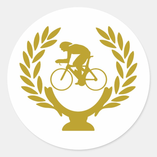 Cup-crown-cycling Classic Round Sticker (Front)