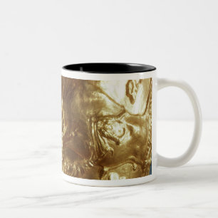 Cup, depicting a charging bull Two-Tone coffee mug