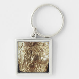 Cup, depicting a domestic bull key ring