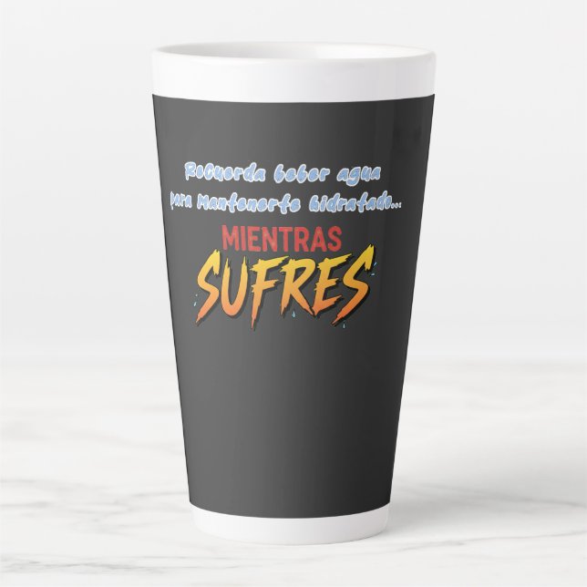 Cup drinks water while suffering (Front)