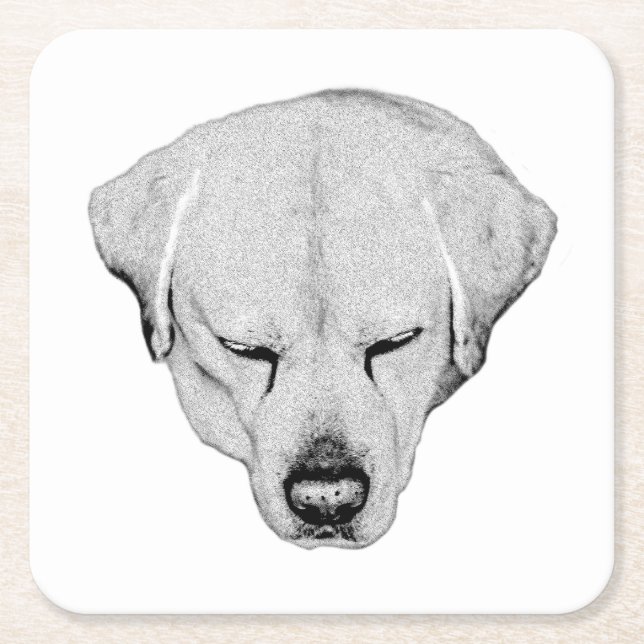 Cup Here, Breathe Once Square Paper Coaster (Front)
