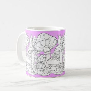 Cup, mushroom forest coffee mug
