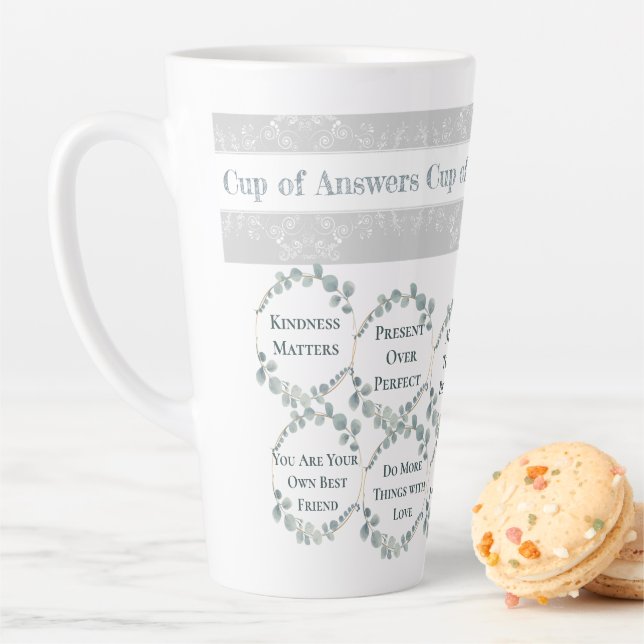 Cup of Answers Self Love Uplifting Quotes (In Situ)