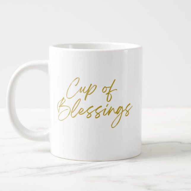 Cup of Blessings Jumbo 20 oz Mug (Left)