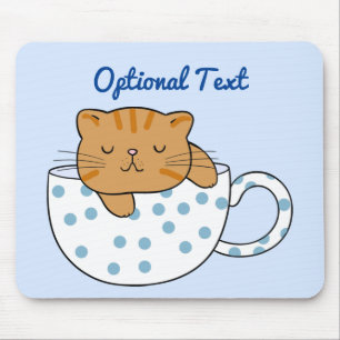 Cup of Cat-feine Kawaii Style Mouse Pad