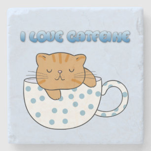 Cup of Cat-feine Kawaii Style Stone Coaster