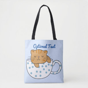Cup of Cat-feine Kawaii Style  Tote Bag