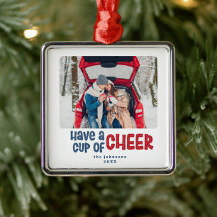 Cup of Cheer Photo Christmas Ornament
