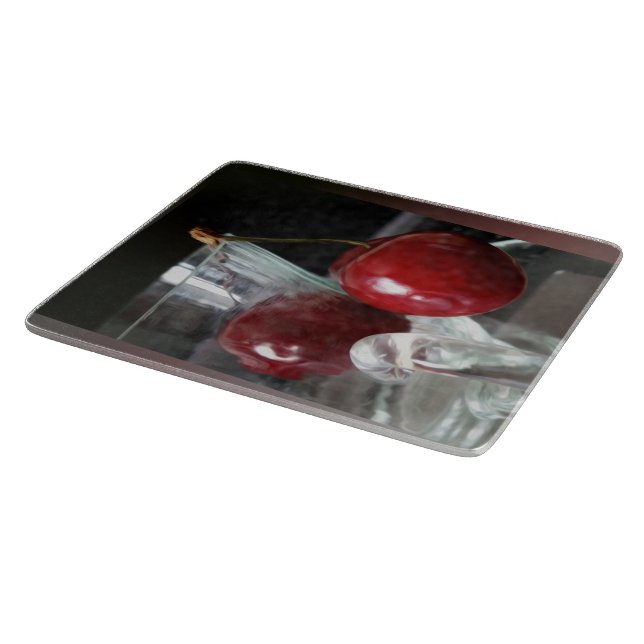 Cup of cherries cutting board (Corner)