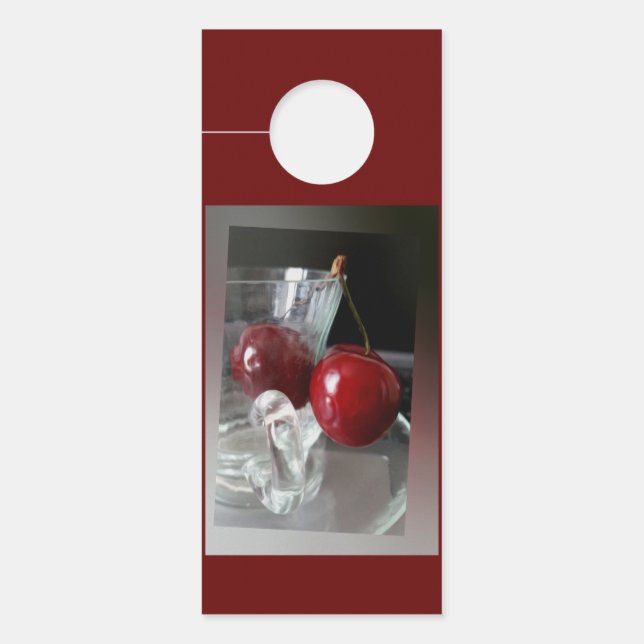 Cup of cherries door hanger (Front)