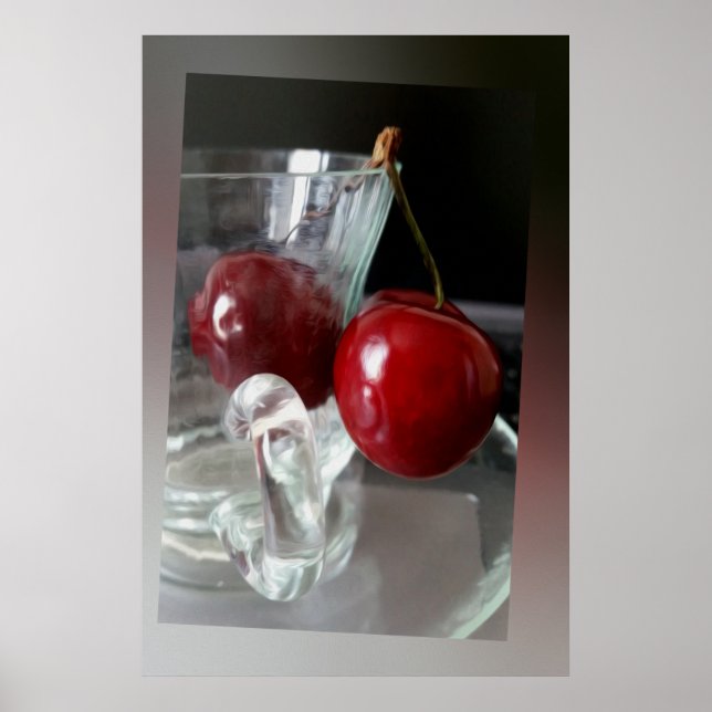Cup of cherries poster (Front)