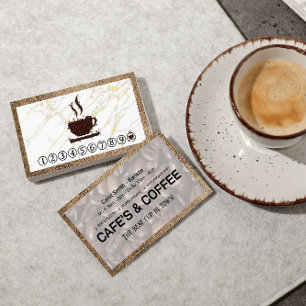 Cup of Coffee Beans   Punch Card