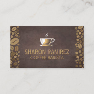 Cup of Coffee   Coffee Beans Business Card