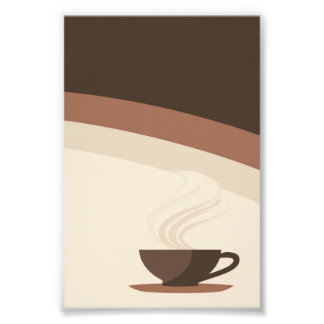 Cup of Coffee in Retro Style Photo Print