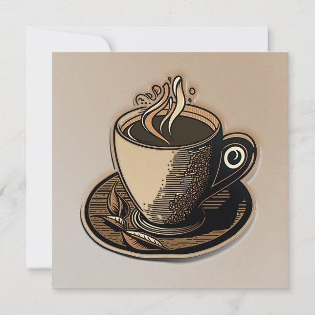 Cup of coffee invitation (Front)