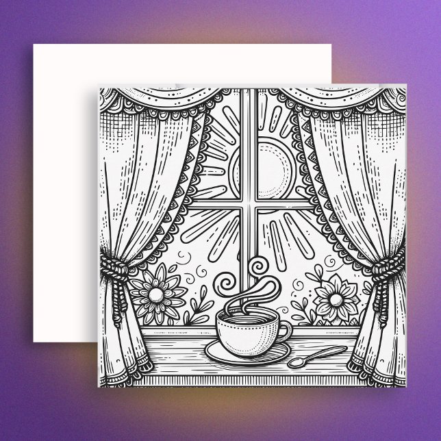 Cup of Coffee on a Window Sill | Colour Me (Creator Uploaded)