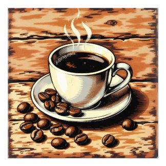 Cup of coffee photo print