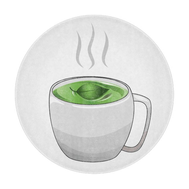 Cup of Green Tea Cutting Board (Front)