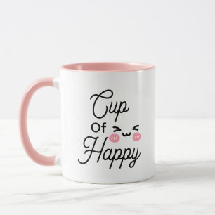 Cup of Happy Shy Modern Cute Chic 
