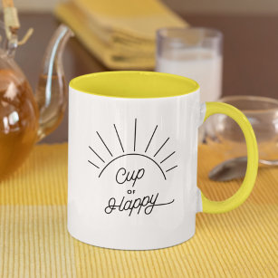 Cup of Happy Sunshine Modern Cute Chic Mug