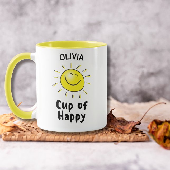 Cup of Happy Sunshine Modern Cute SUN Mug (Creator Uploaded)