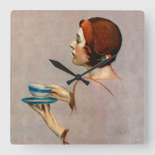 Cup of Java Square Wall Clock