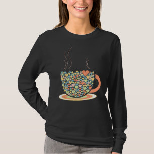 Cup Of Love Coffee Tea Lovers Barista Heart Design T-Shirt
