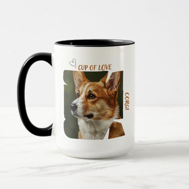 Cup of Love Dog Lover 15oz Coffee Mug (Left)