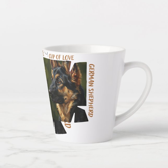 Cup of Love Dog Lover Small 12 oz Latte Mug (Right)