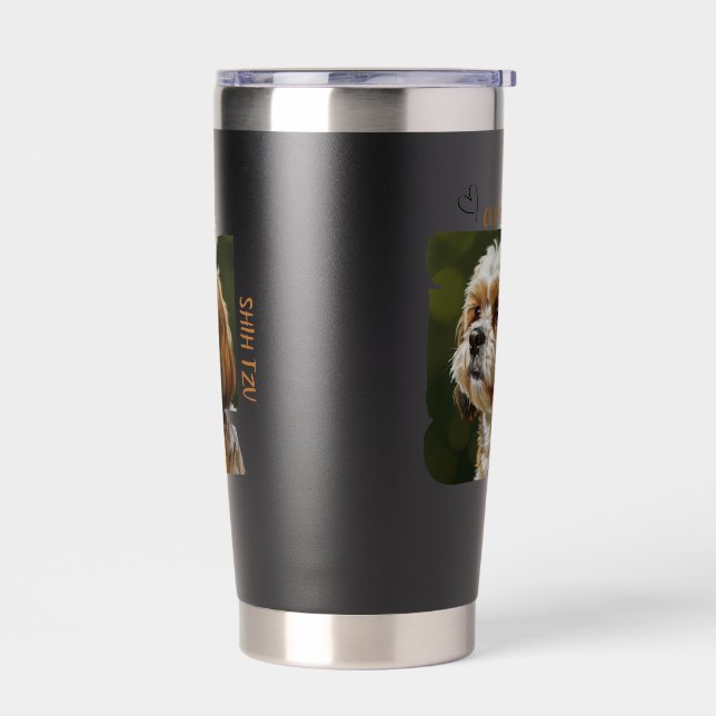 Cup of Love Dog Lover Thermal Tumbler (Left)