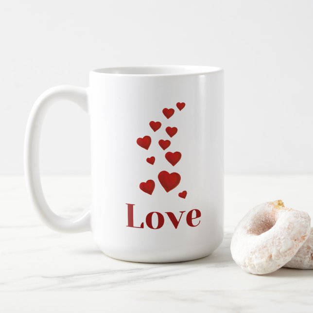 Cup of LOVE with hearts. (With Donut)