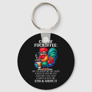 Cup Of Offee One Splash Of Nobody Cares A Dash Chi Key Ring