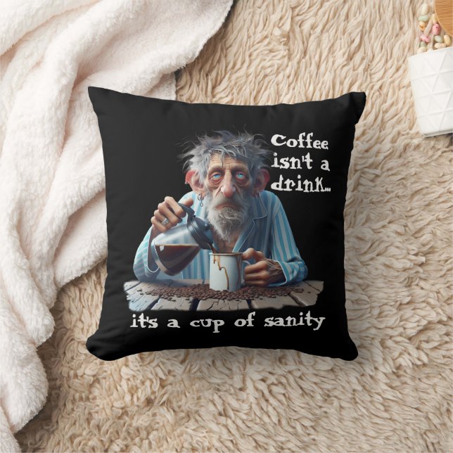 Cup Of Sanity Cushion (Blanket)