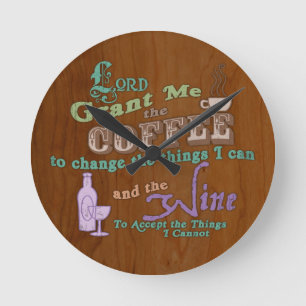 Cup of Serenity Round Clock