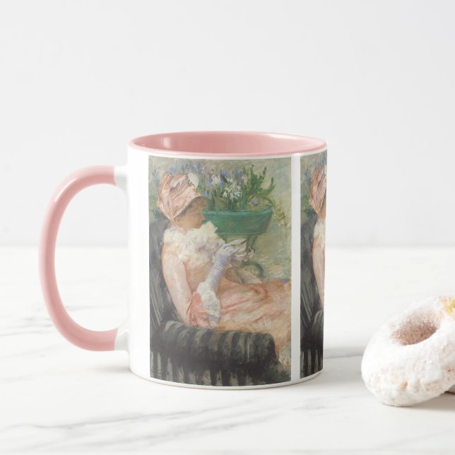 Cup of Tea by Mary Cassatt, Vintage Impressionism (With Donut)