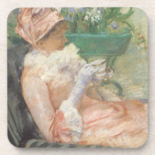 Cup of Tea by Mary Cassatt, Vintage Impressionism Coaster