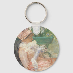 Cup of Tea by Mary Cassatt, Vintage Impressionism Key Ring