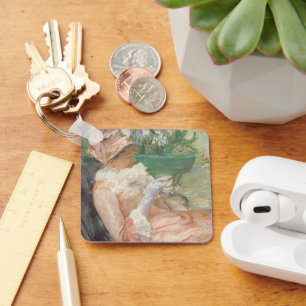 Cup of Tea by Mary Cassatt, Vintage Impressionism Key Ring