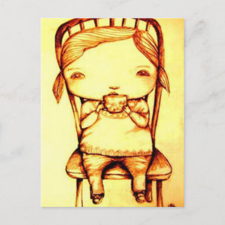 Cup of Tea @ Grandma's Postcard, by Lyn Hurring Postcard
